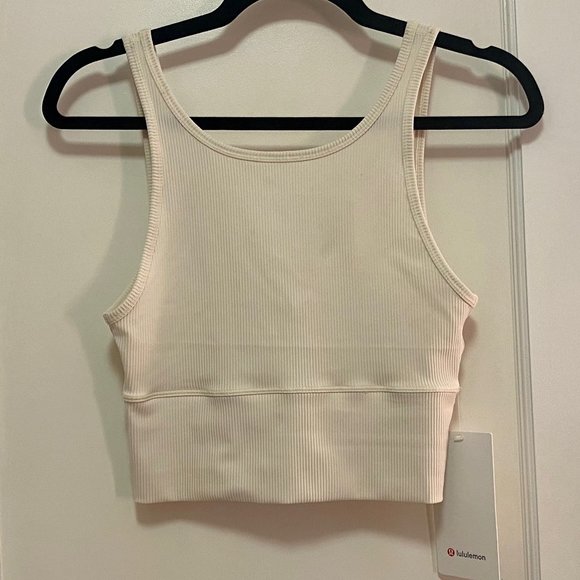 lululemon athletica Tops - NWT Lululemon Power Pivot Tank *Rib in Light Ivory